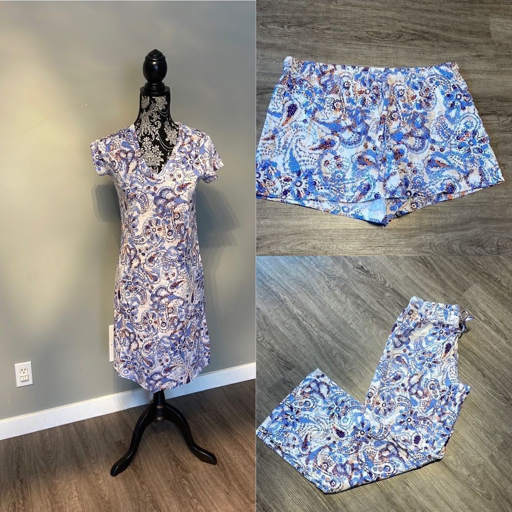 Lord & Taylor Cotton 3 piece Nightwear .